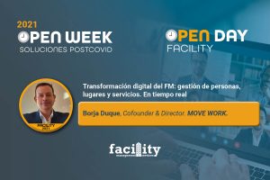 Borja Duque, Cofounder & Director de MoveWORK​. Facility Open Day 2021.